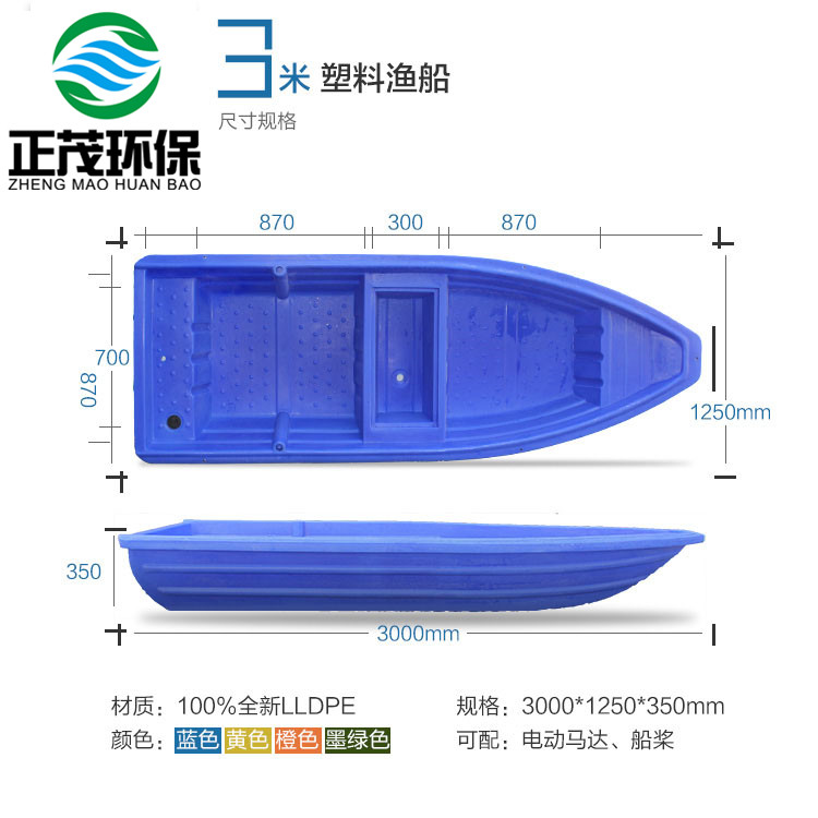 3米塑料渔船